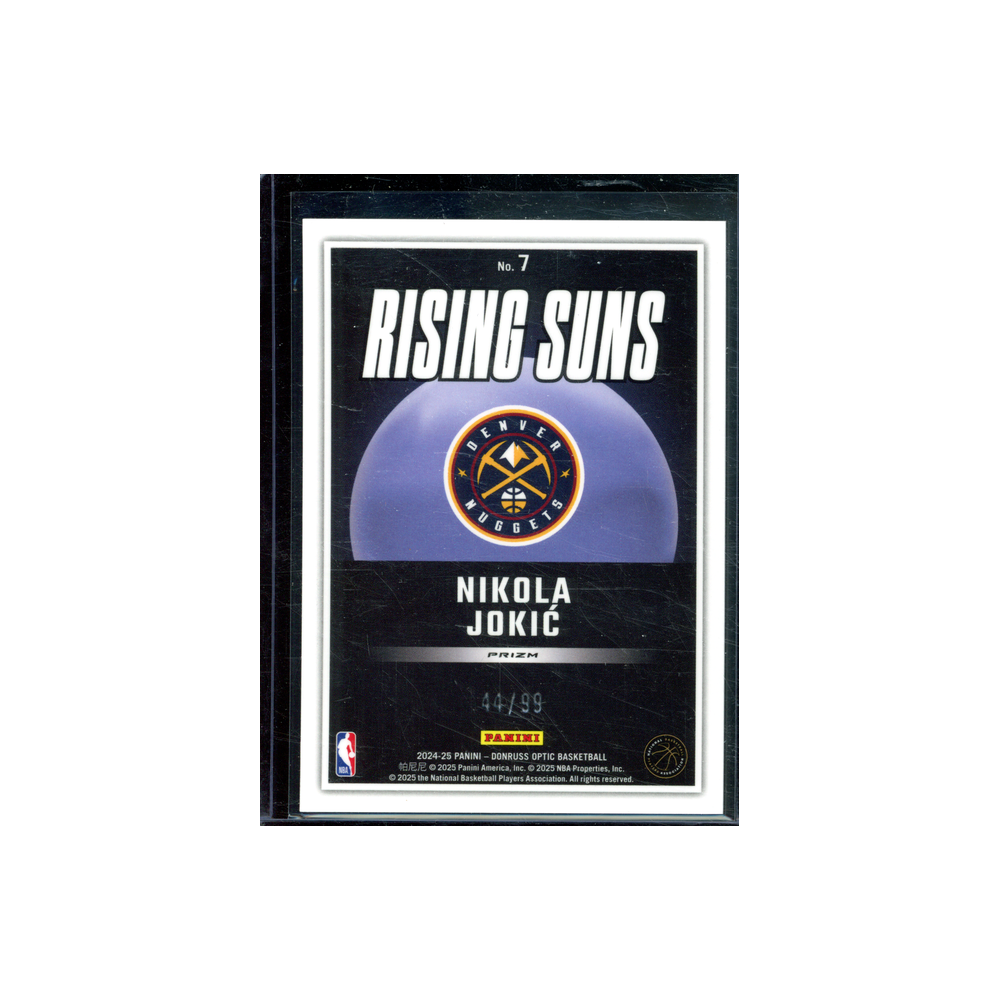 Nikola Jokic 2024-25 Panini Donruss Optic Basketball Rising Suns Red /99