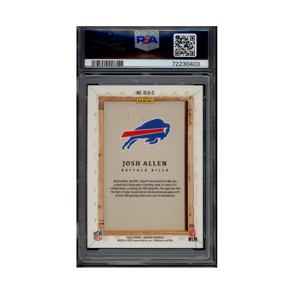 Josh Allen 2022 Panini Origins Football Blank Slate PSA 10