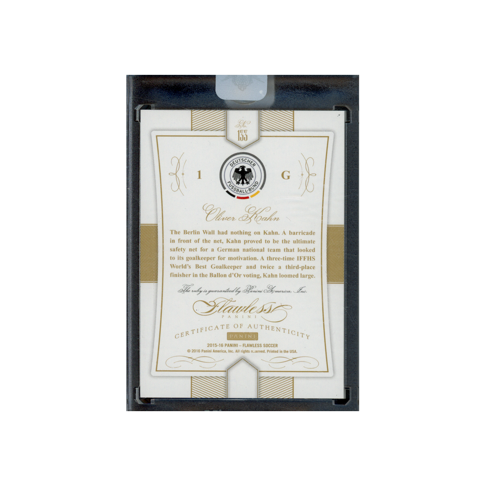 Oliver Kahn 2015-16 Panini Flawless Soccer Ruby /15