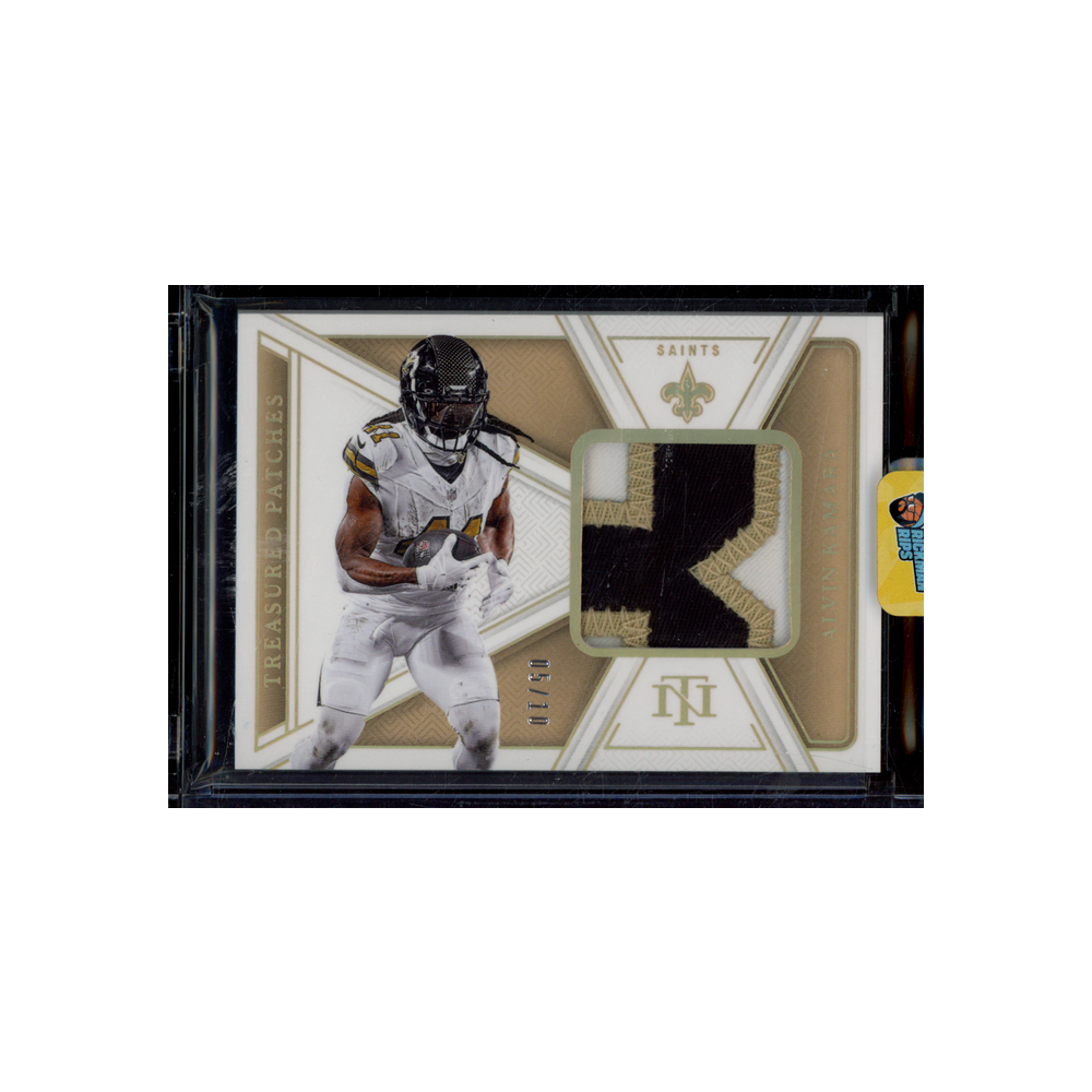 Alvin Kamara 2024 Panini National Treasures Football Treasured Patches Gold /10