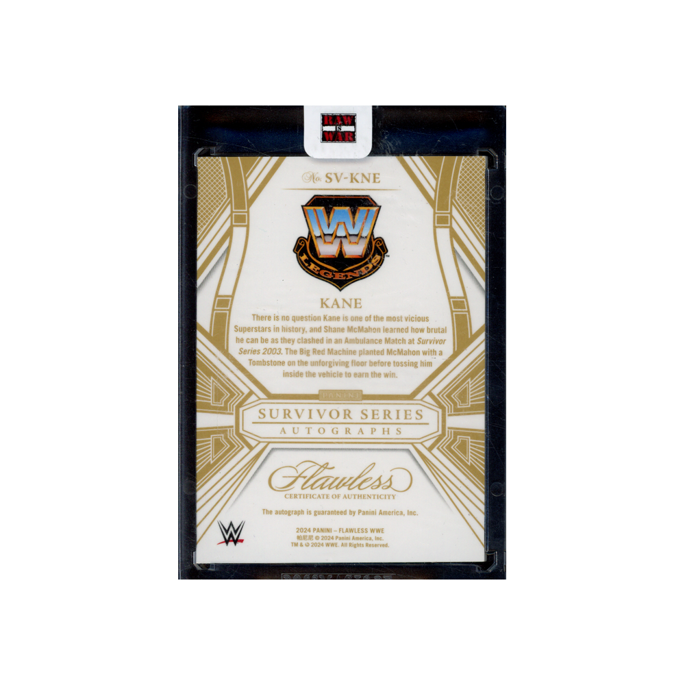 Kane 2024 Panini Flawless WWE Survivor Series Auto /25