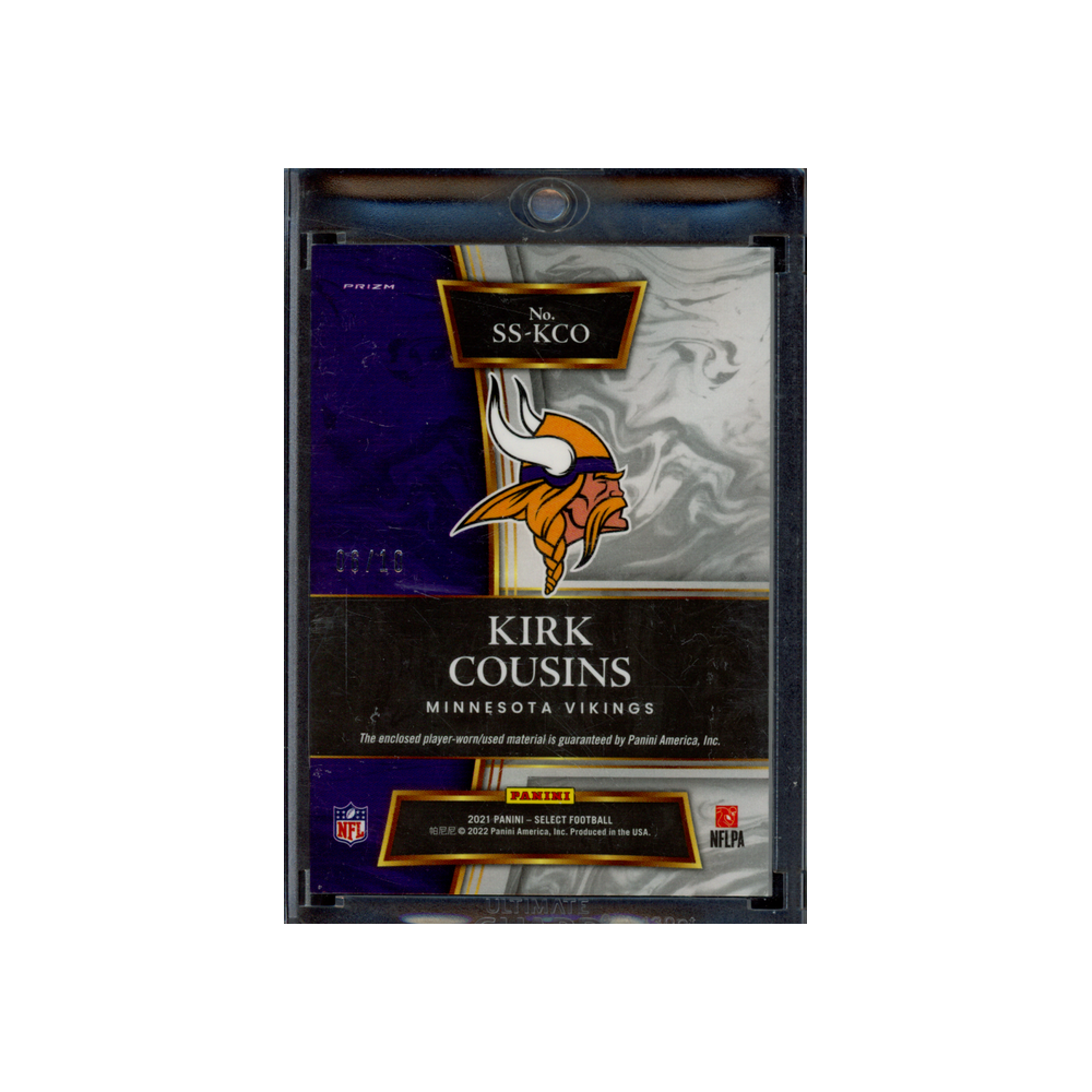 Kirk Cousins 2021 Panini Select Football Patch Gold /10