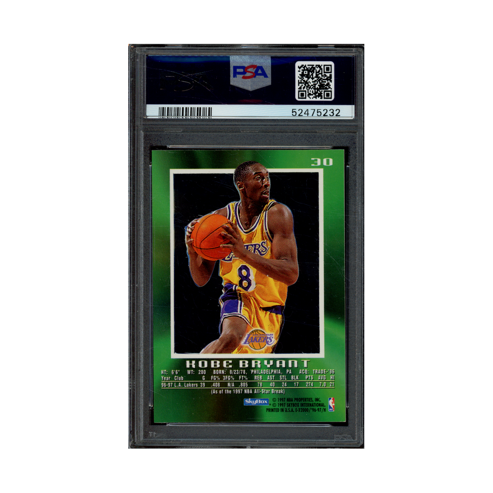 Kobe Bryant 1996 Skybox E-X 2000 Rookie PSA 9