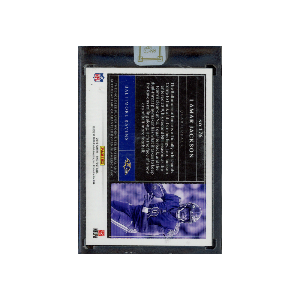 Lamar Jackson 2019 Panini One Football Patch Auto /50