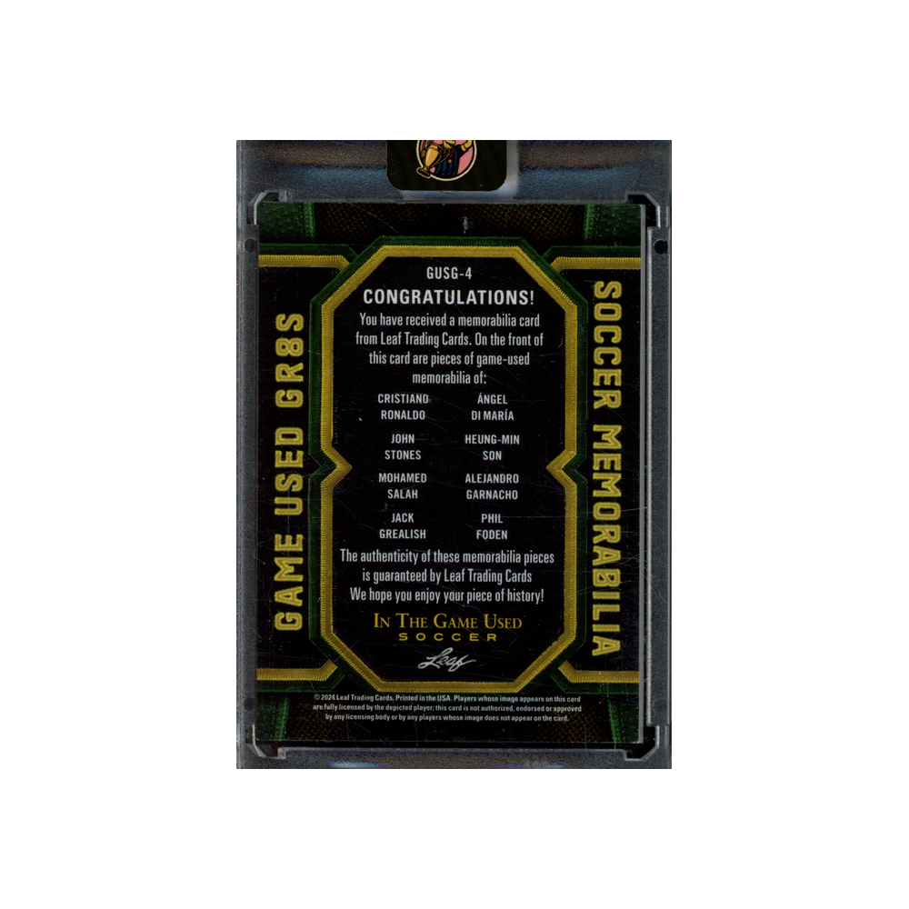 Game Used Gr8s Ronaldo Stones Salah Grealish Maria Son Garnacho Foden Leaf Patch /3