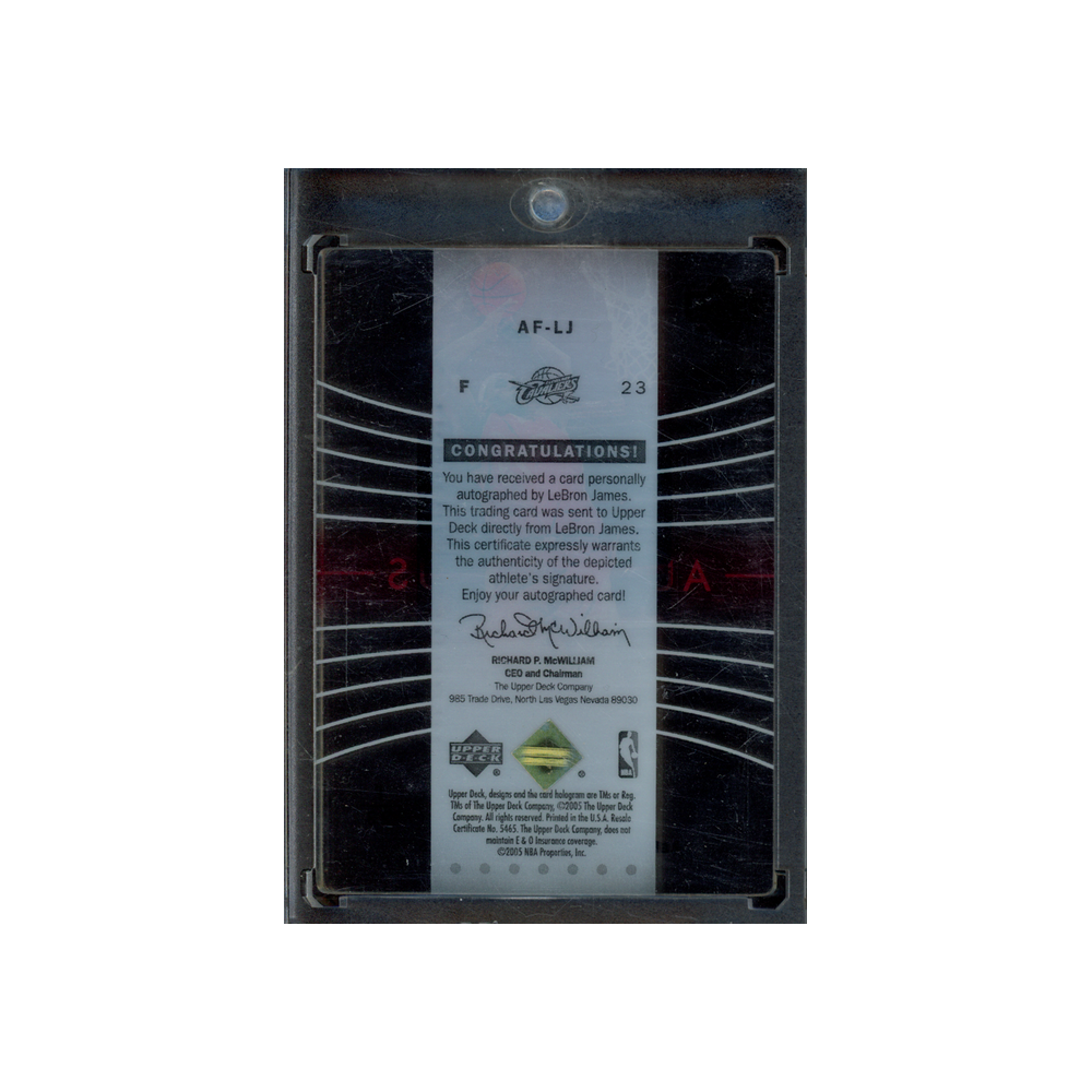 LeBron James 2005 Upper Deck Trilogy Auto Focus Auto