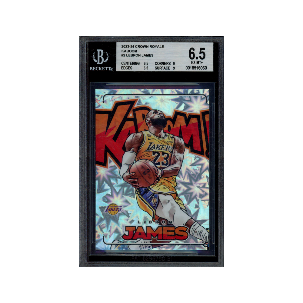 LeBron James 2023-24 Panini Crown Royale Basketball Kaboom BGS 6.5