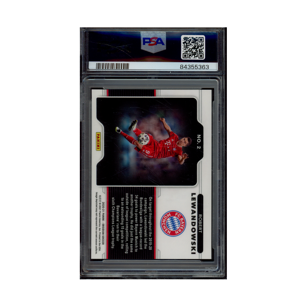Robert Lewandowski 2020 Panini Obsidian Black Colorblast PSA 10