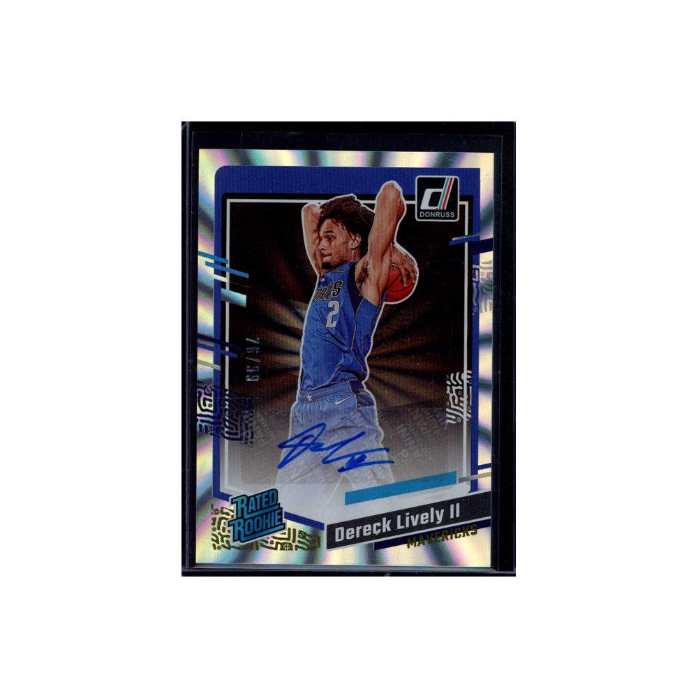 Dereck Lively II 2023-24 Panini Donruss Basketball Rated Rookie Holo Laser Auto /99