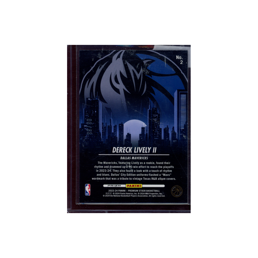 Dereck Lively II 2023-24 Panini Premium Stock Basketball Rookie Red Premium /88