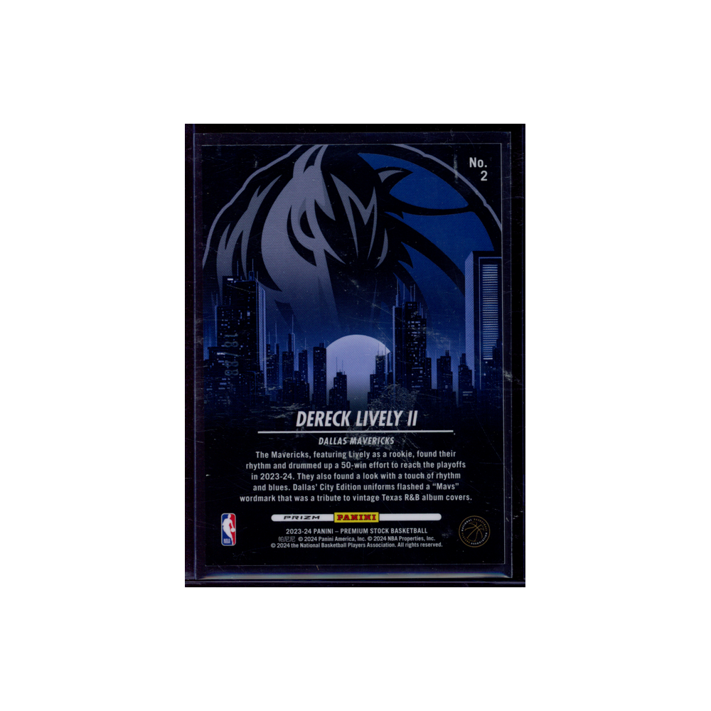 Dereck Lively 2023-24 Panini Premium Stock Basketball Rookie City Edition Premium Red