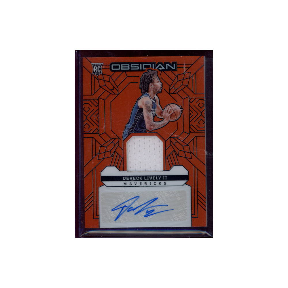 Dereck Lively II 2023-24 Panini Obsidian Basketball Rookie Jersey Auto /75