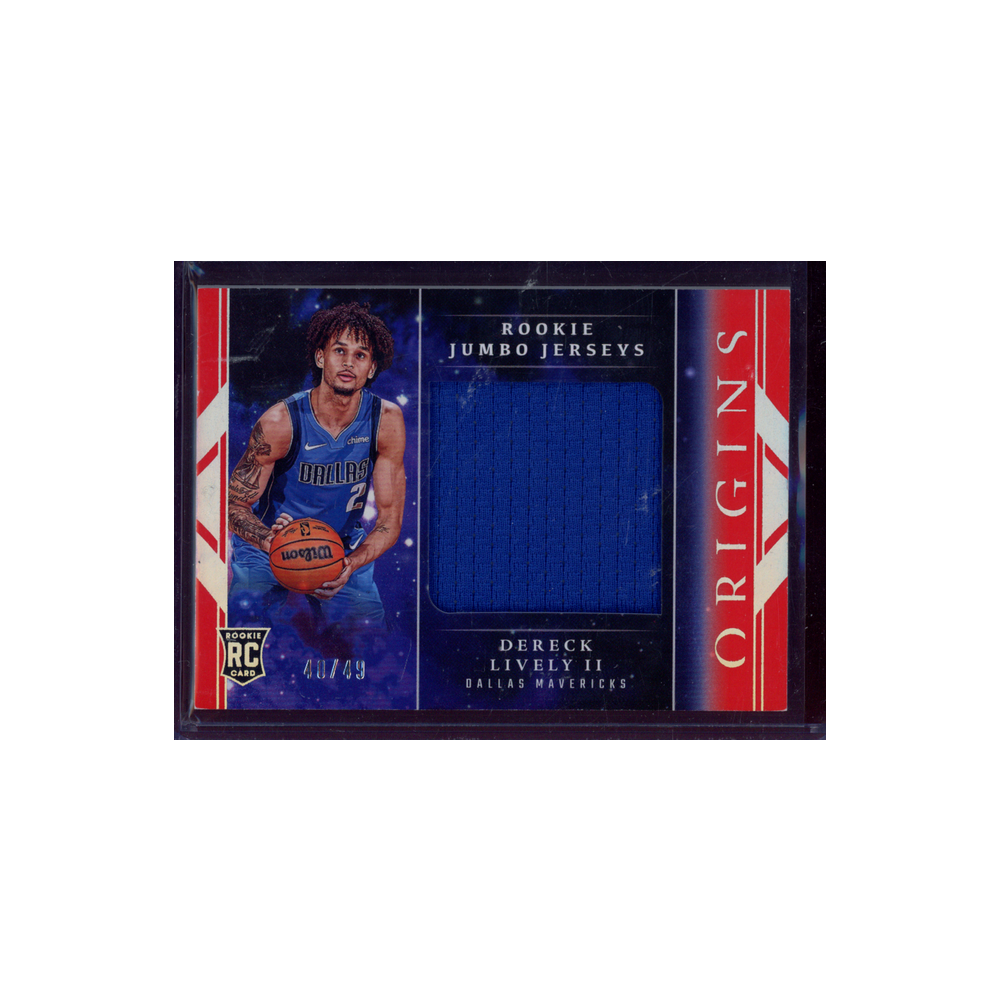 Dereck Lively II 2023-24 Panini Origins Basketball Rookie Jumbo Jersey /49