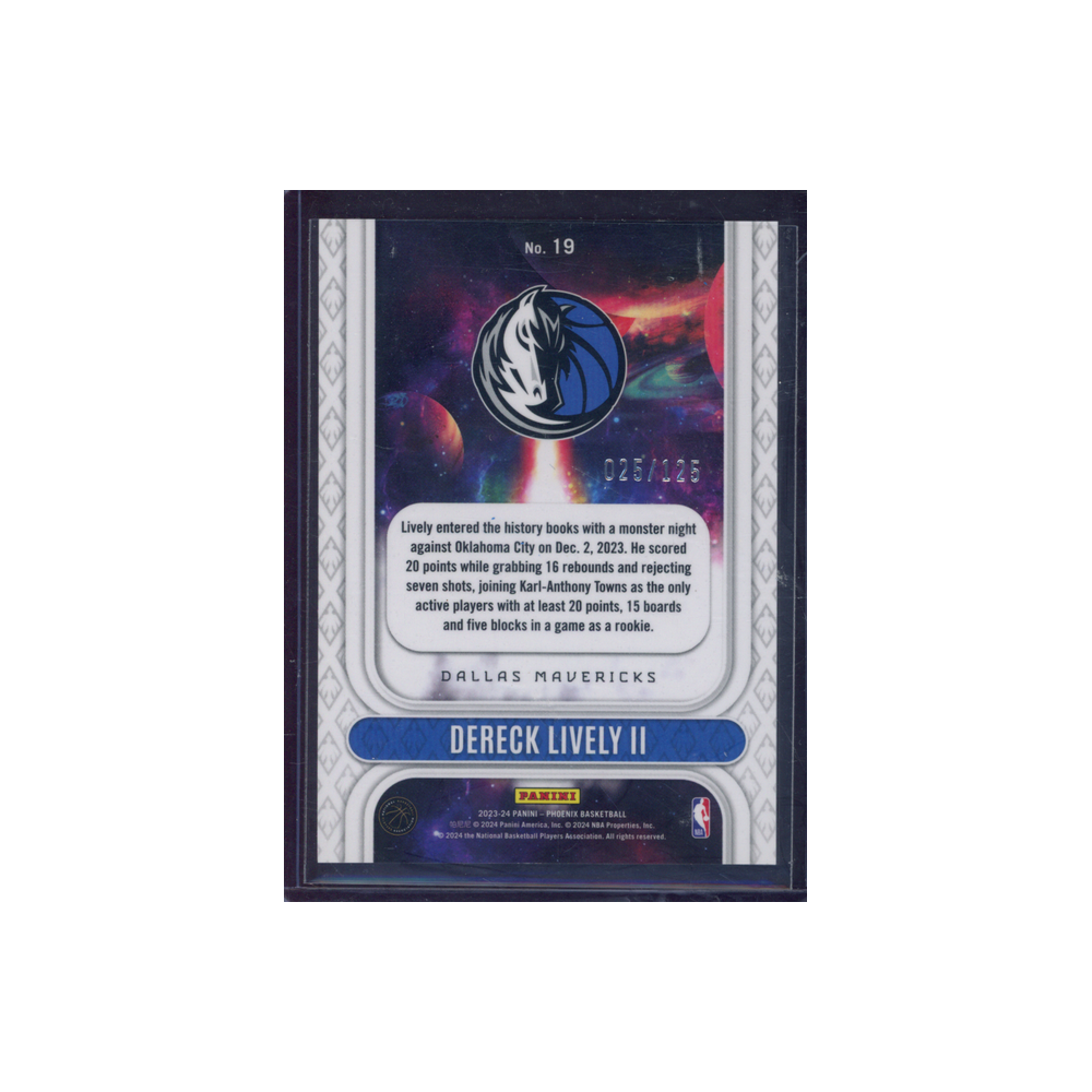Dereck Lively II 2023-24 Panini Phoenix Basketball Rookie Rising Red /125