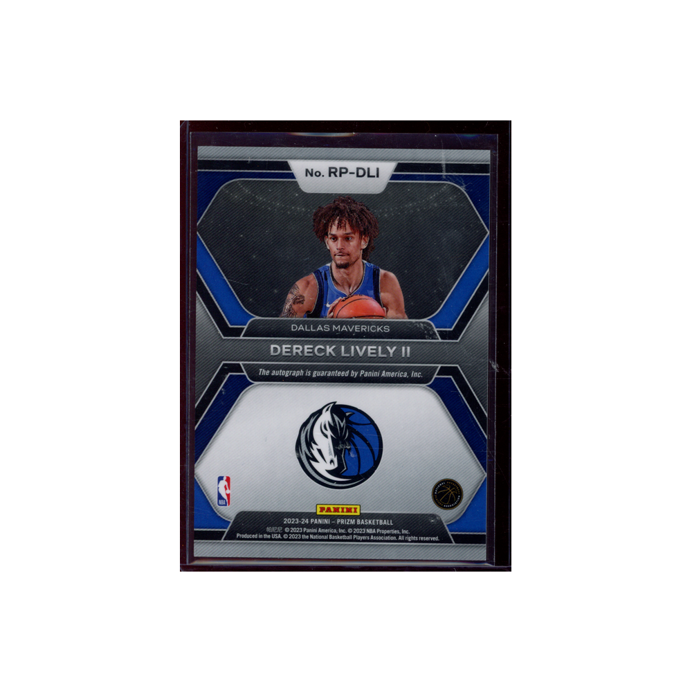 Dereck Lively II 2023-24 Panini Prizm Basketball Rookie Penmanship Auto