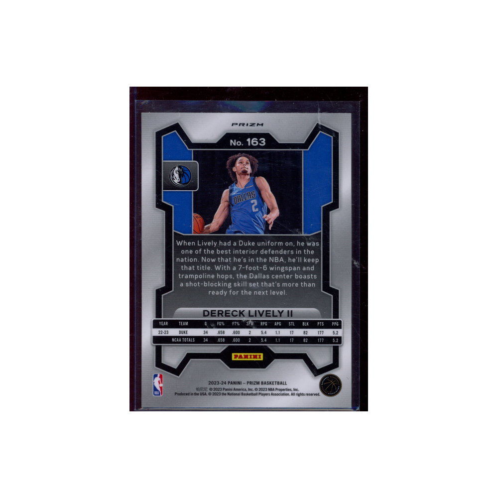 Dereck Lively II 2023-24 Panini Prizm Basketball Rookie Red/White/Blue