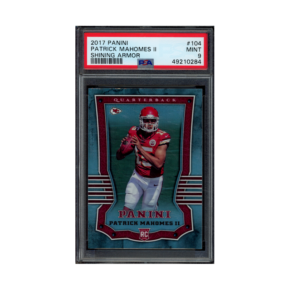 Patrick Mahomes 2017 Panini Football Shining Armor Rookie PSA 9