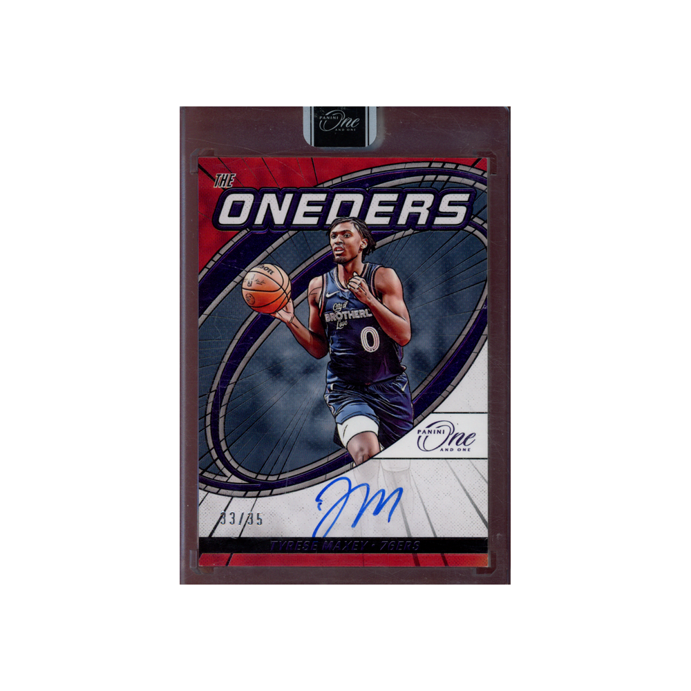 Tyrese Maxey 2023-24 Panini One and One Basketball The Oneders Auto Purple /35