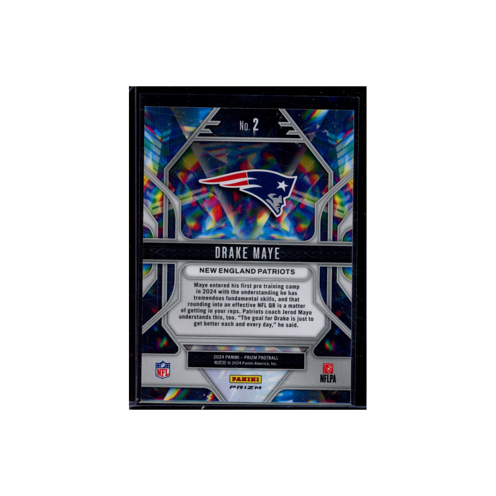 Drake Maye 2024 Panini Prizm Football Prizmatic Green Wave Prizm Rookie