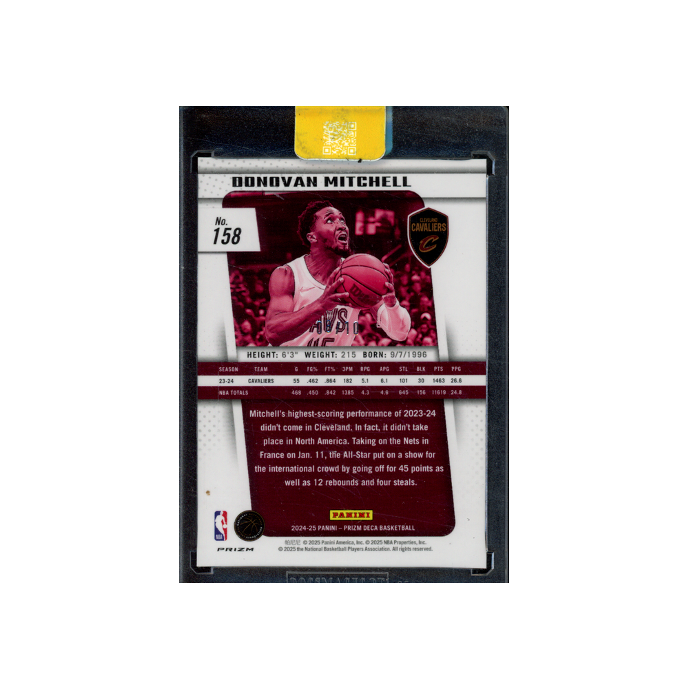 Donovan Mitchell 2024-25 Panini Prizm Deca Basketball Gold Prizm /10