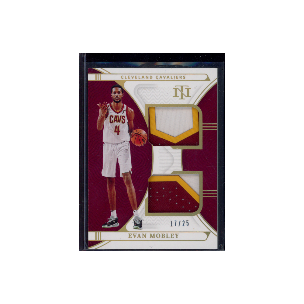 Evan Mobley 2021-22 Panini National Treasures Basketball Rookie Dual Patch /25