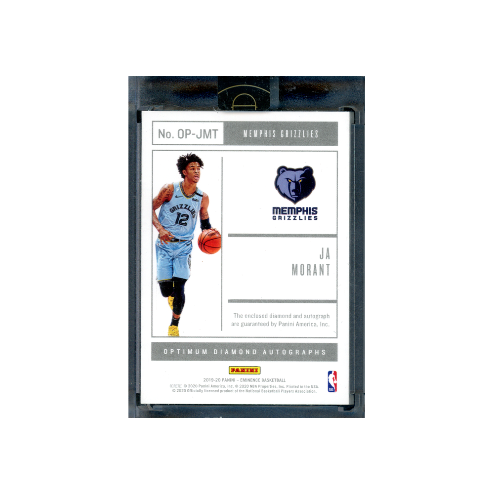 Ja Morant 2019-20 Panini Eminence Basketball Rookie Auto Optimum Diamond /5