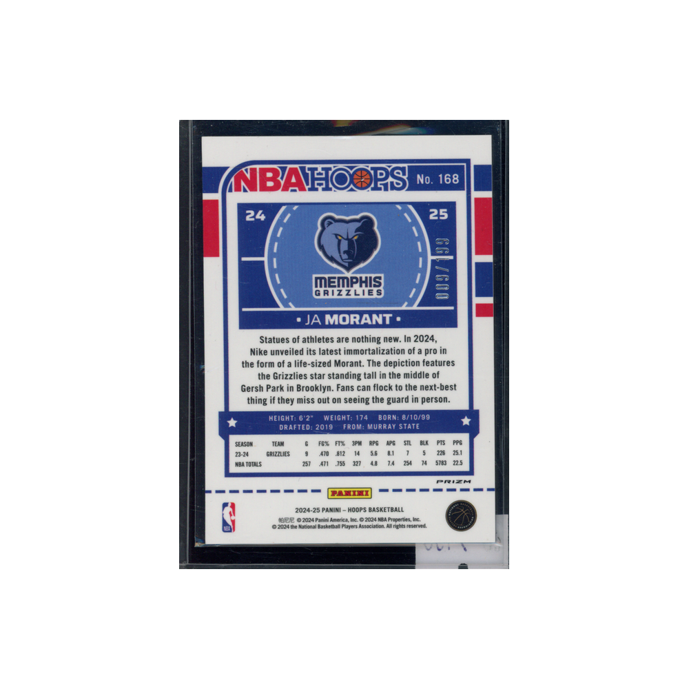 Ja Morant 2024-25 Panini Hoops Basketball Orange /199
