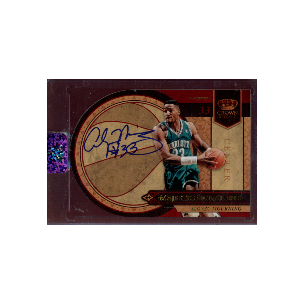 Alonzo Mourning 2010 Panini Crown Royale Majestic Signatures Auto /99
