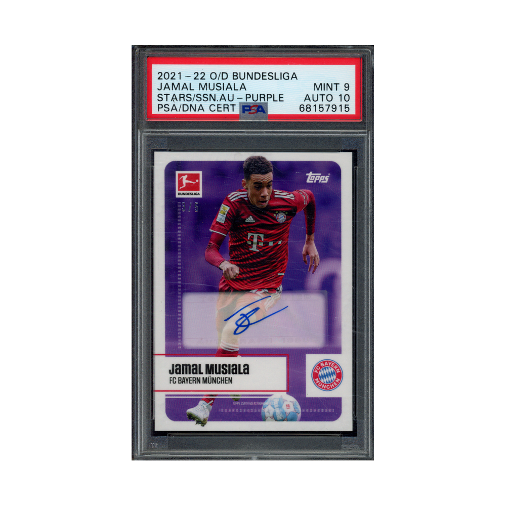 Jamal Musiala 2021-22 Bundesliga Stars of the Season Auto Purple /5 PSA 9/10