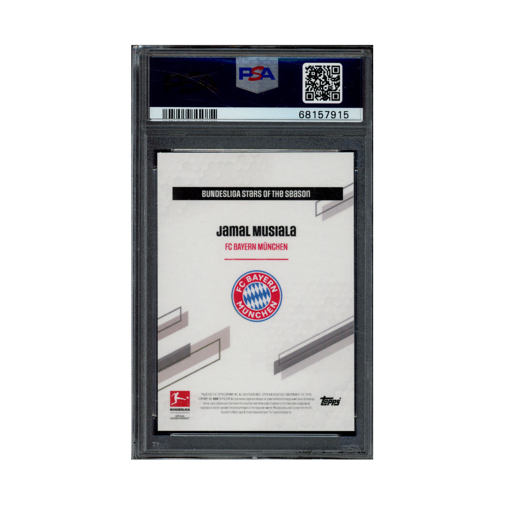Jamal Musiala 2021-22 Bundesliga Stars of the Season Auto Purple /5 PSA 9/10