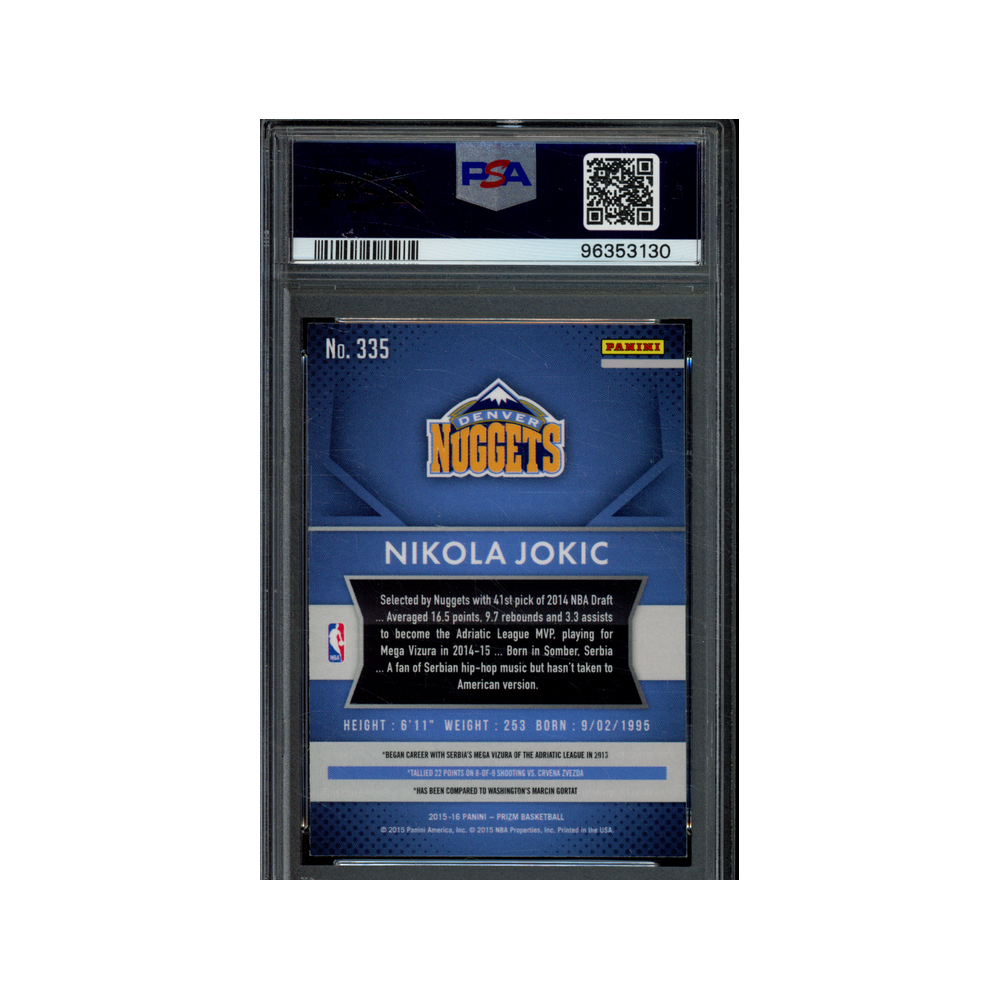 Nikola Jokic 2015 Panini Prizm Basketball Rookie PSA 9