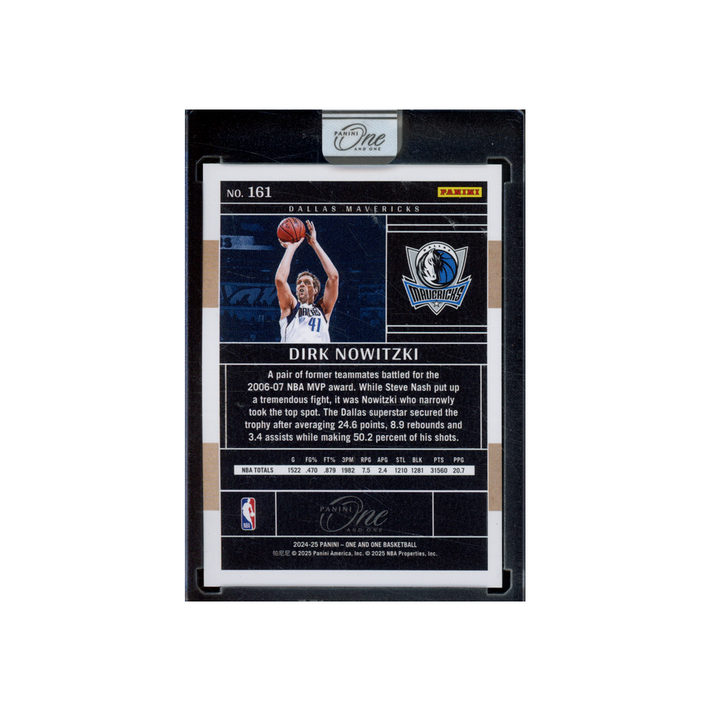 Dirk Nowitzki 2024-25 Panini One and One Basketball Silver /75