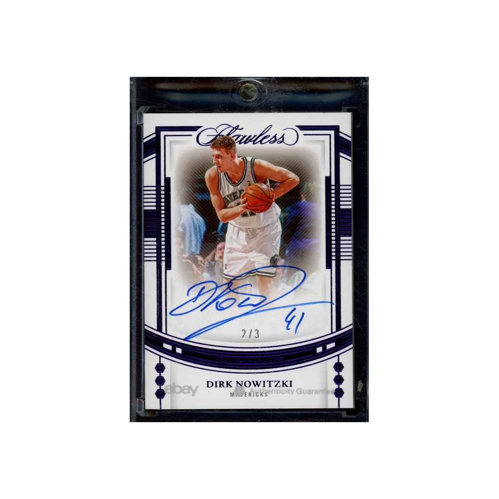 Dirk Nowitzki 2022-23 Panini Flawless Basketball Auto Purple /3