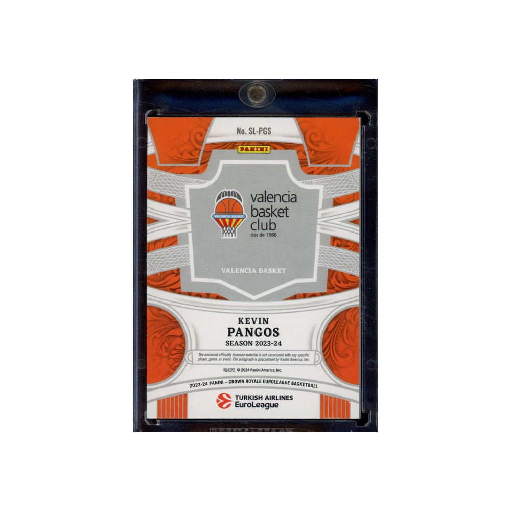 Kevin Pangos 2023-24 Panini Crown Royale Euroleague Basketball Silhouettes Patch Auto /25