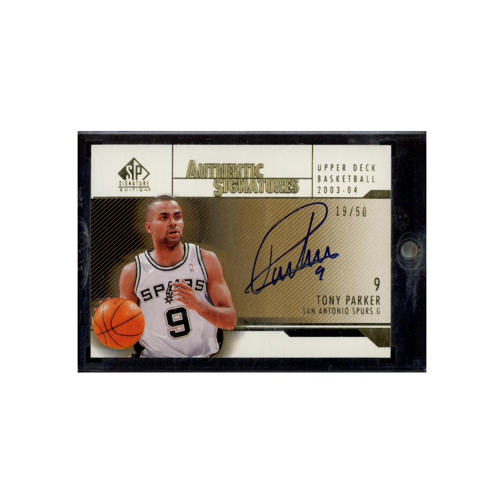 Tony Parker 2004 Upper Deck SP Signature Edition Authentic Signatures Gold Auto /50