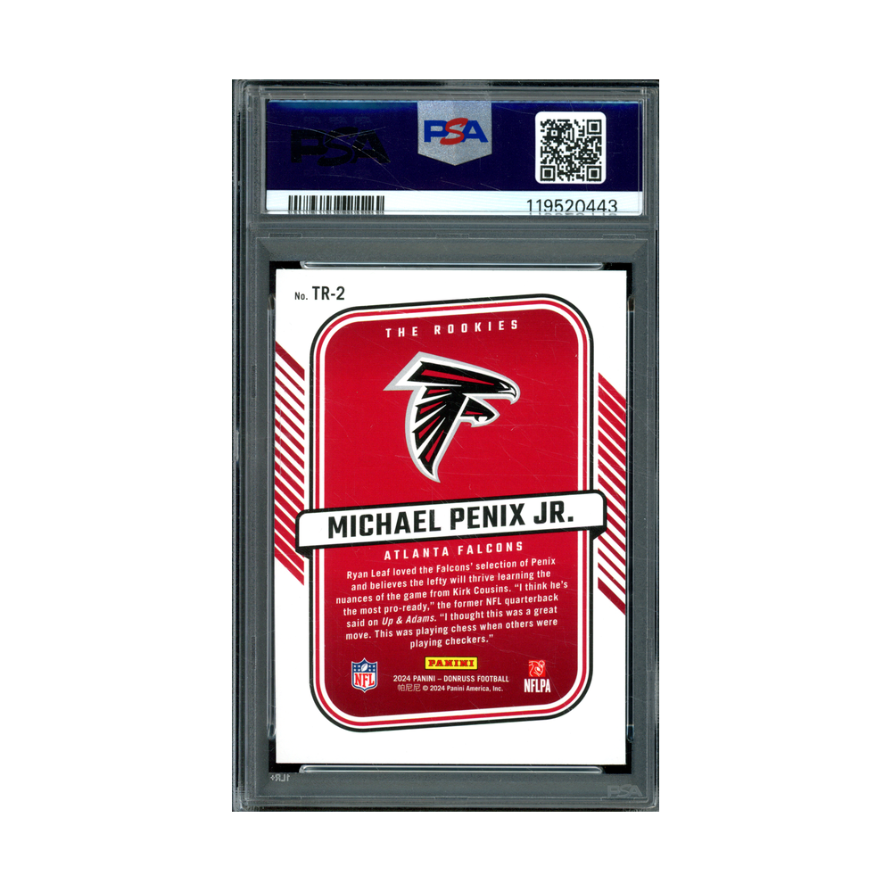 Michael Penix 2024 Panini Donruss Football The Rookies PSA 10