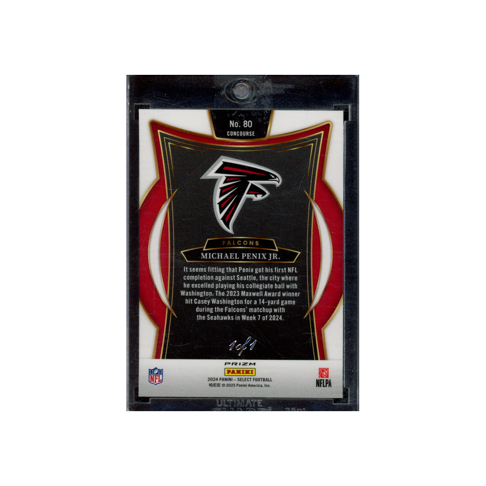 Michael Penix Jr 2024 Panini Select Football Dragon Scale Rookie Black 1/1