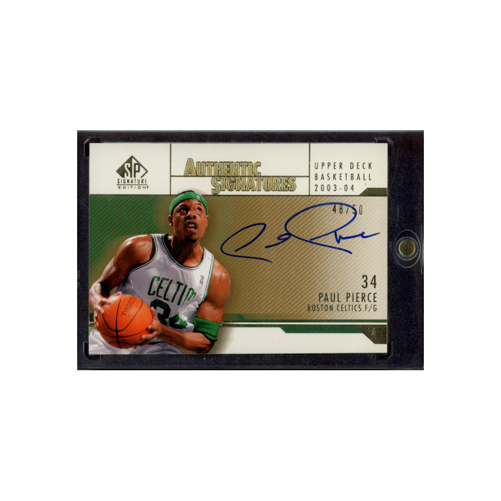 Paul Pierce 2003-04 Upper Deck SP Authentic Authentic Signatures Auto Gold /50