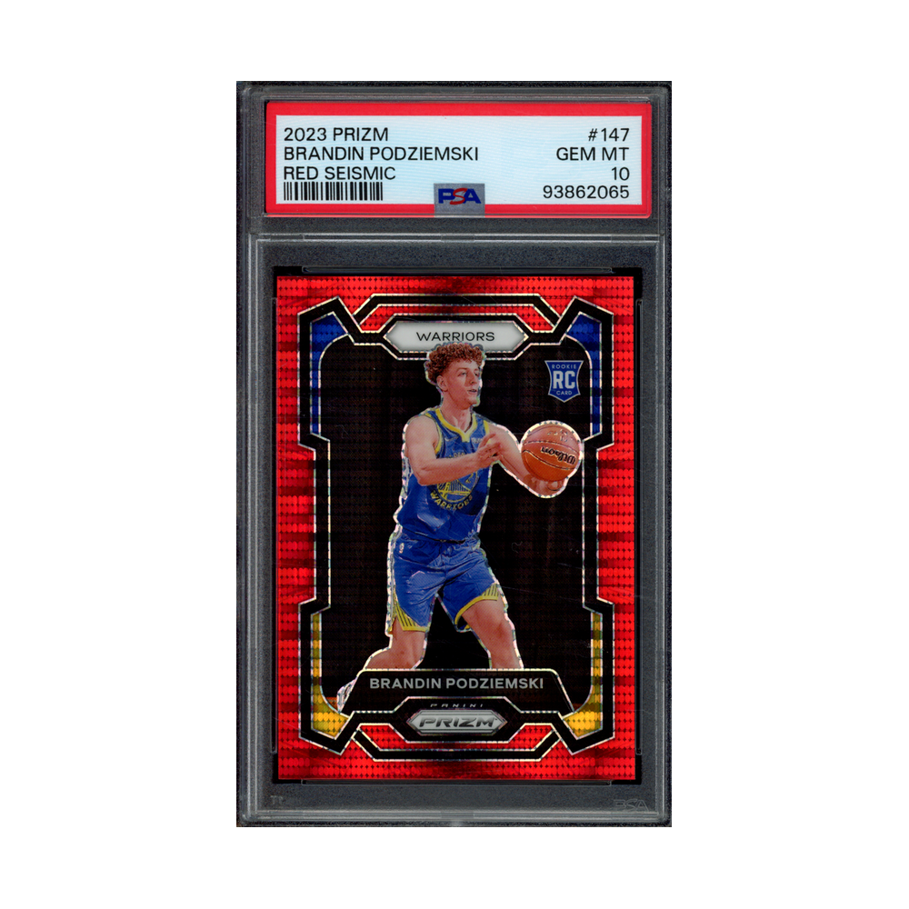 Brandin Podziemski 2023 Panini Prizm Basketball Red Seismic Prizm Rookie /299