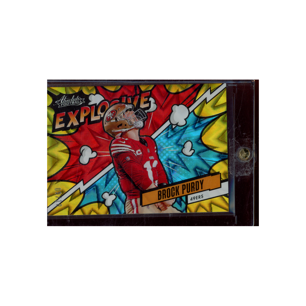 Brock Purdy 2024 Panini Absolute Football Explosive Gold /10