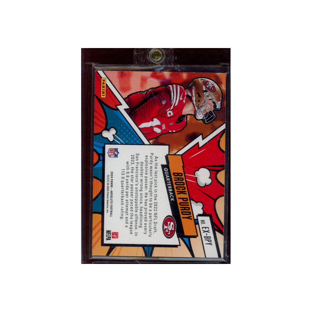 Brock Purdy 2024 Panini Absolute Football Explosive Gold /10