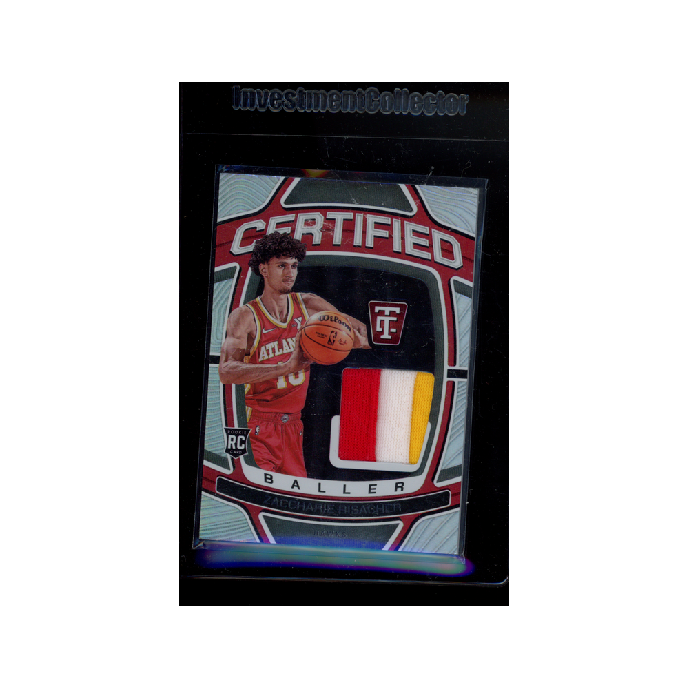 Zaccharie Risacher 2024-25 Panini Totally Certified Basketball Rookie Patch /25