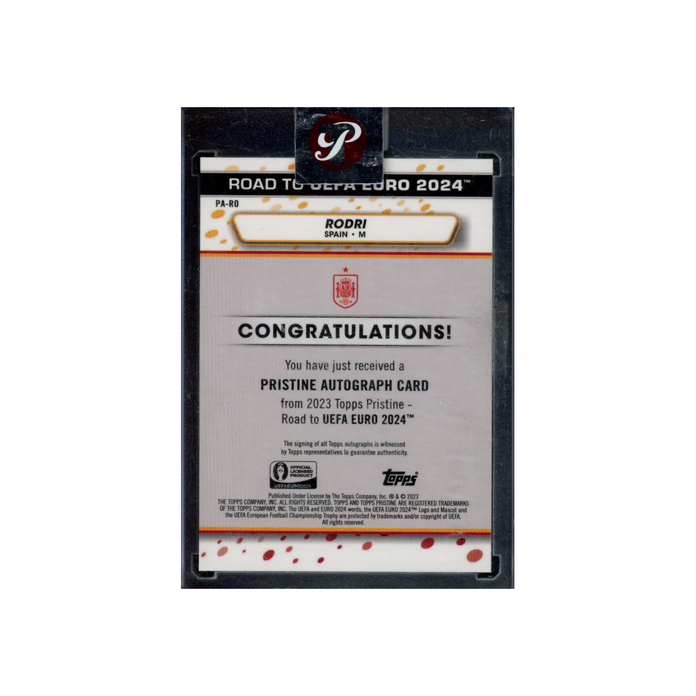 Rodri 2023 Topps Pristine Auto
