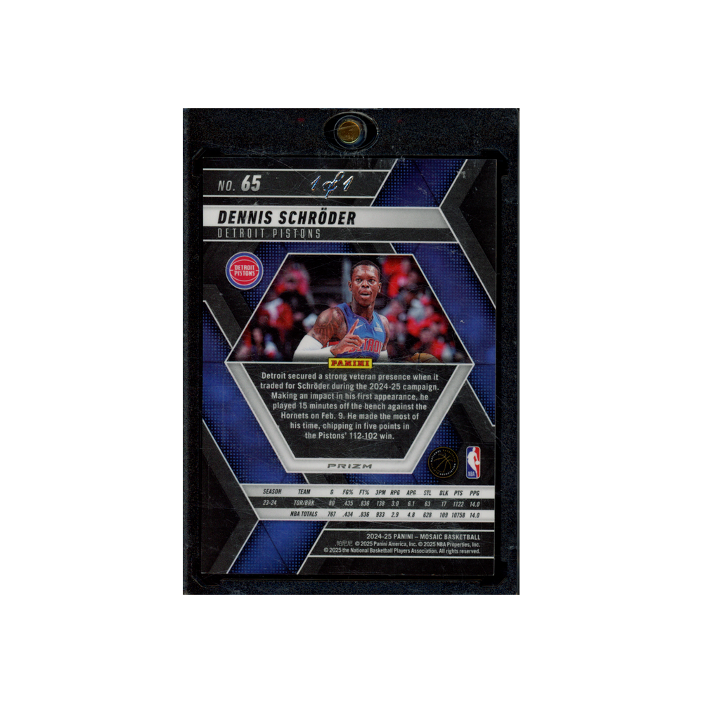 Dennis Schröder 2024-25 Panini Mosaic Basketball Nebula 1/1