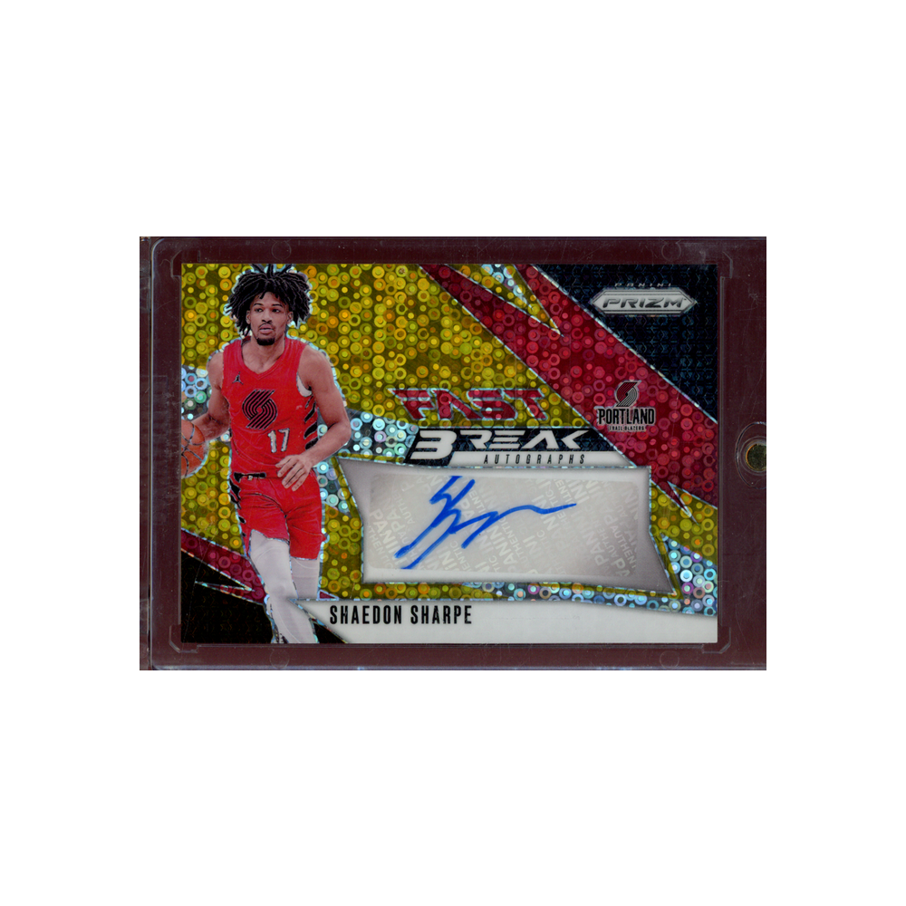Shaedon Sharpe 2024-25 Panini Prizm Basketball Fast Break Auto Gold /10