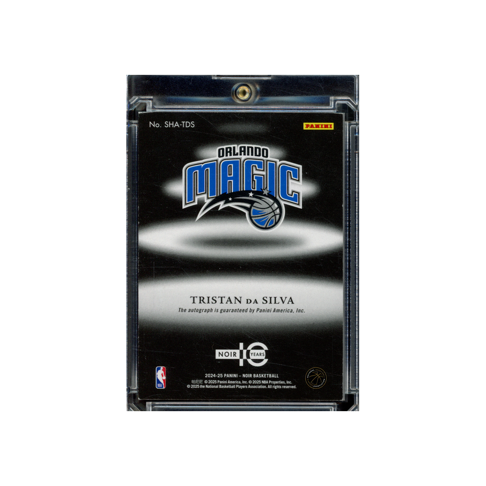 Tristan Da Silva 2024-25 Panini Noir Basketball Shadow Signatures Auto Green /49