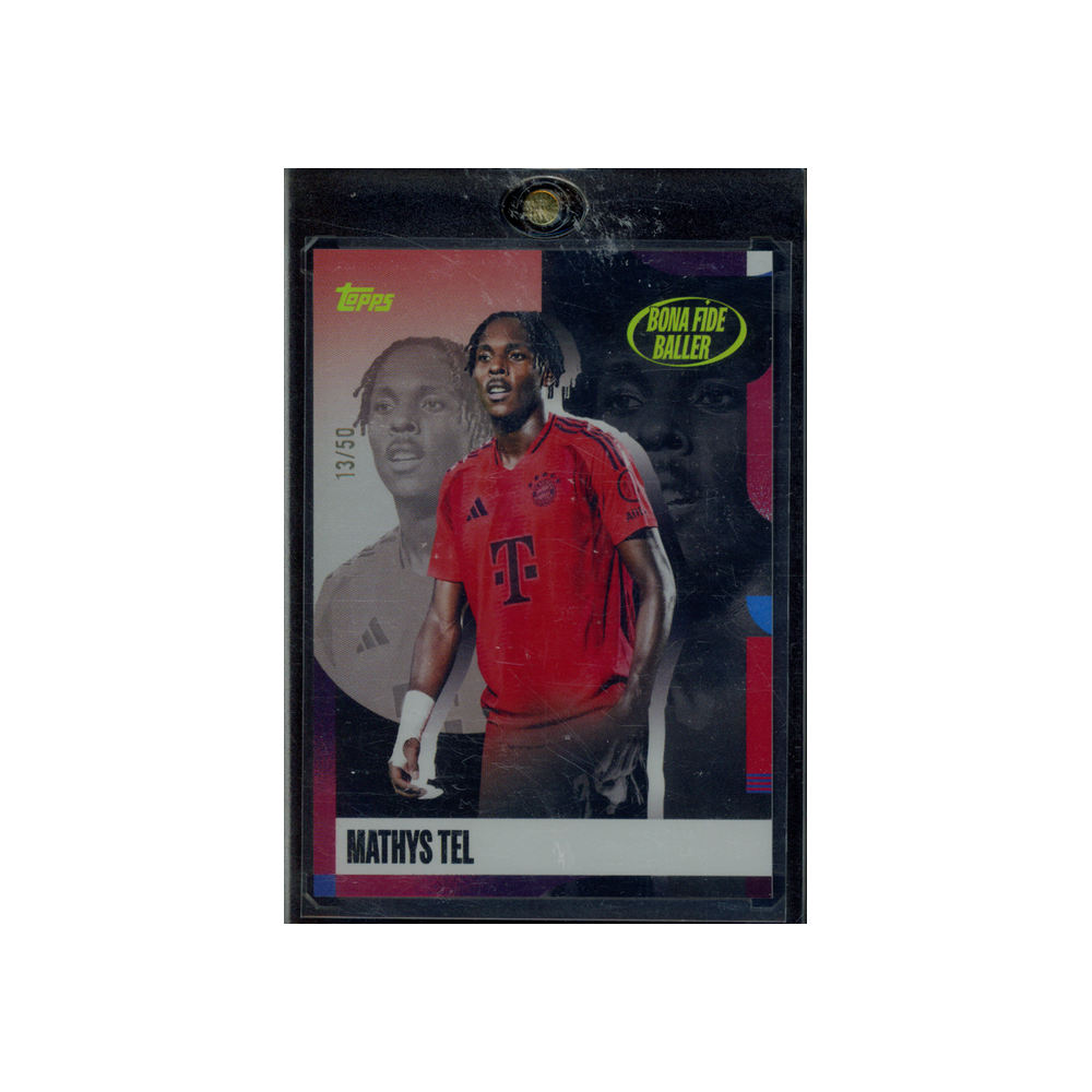Mathys Tel 2025 Topps Bayern Team Set Bona Fide Baller Gold /50