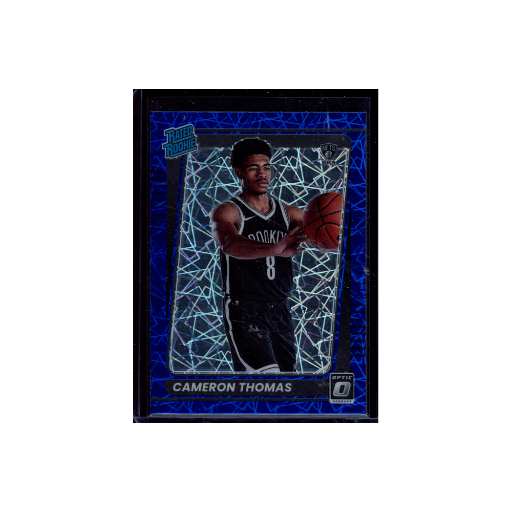 Cameron Thomas 2021-22 Panini Conruss Optic Basketball Rated Rookie Blue Velocity