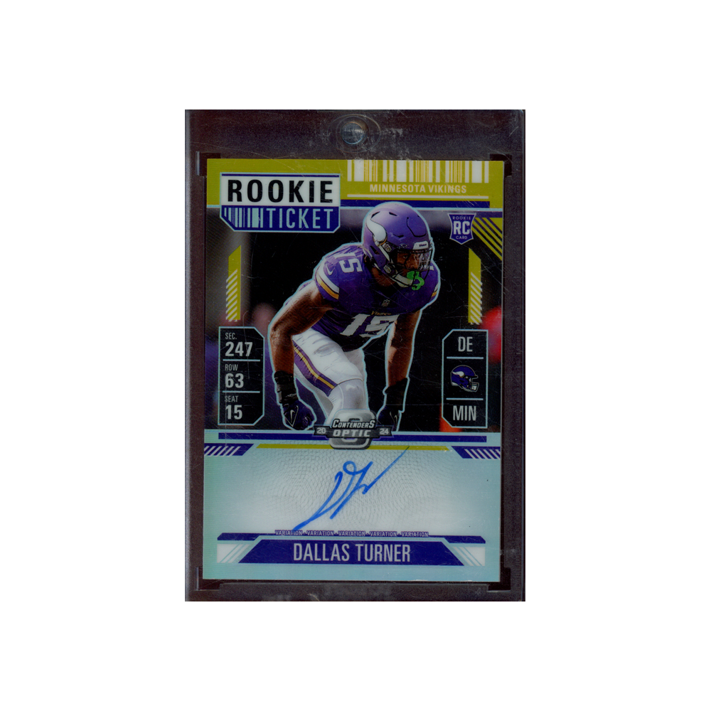 Dallas Turner 2024 Panini Contenders Optic Football Rookie Ticket Gold Variation /10