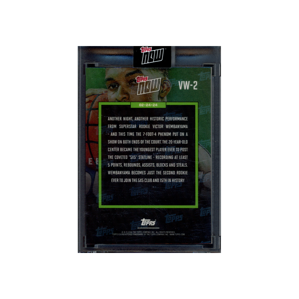 Victor Wembanyama 2024 Topps Now Rookie